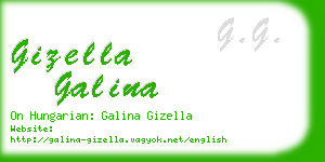 gizella galina business card